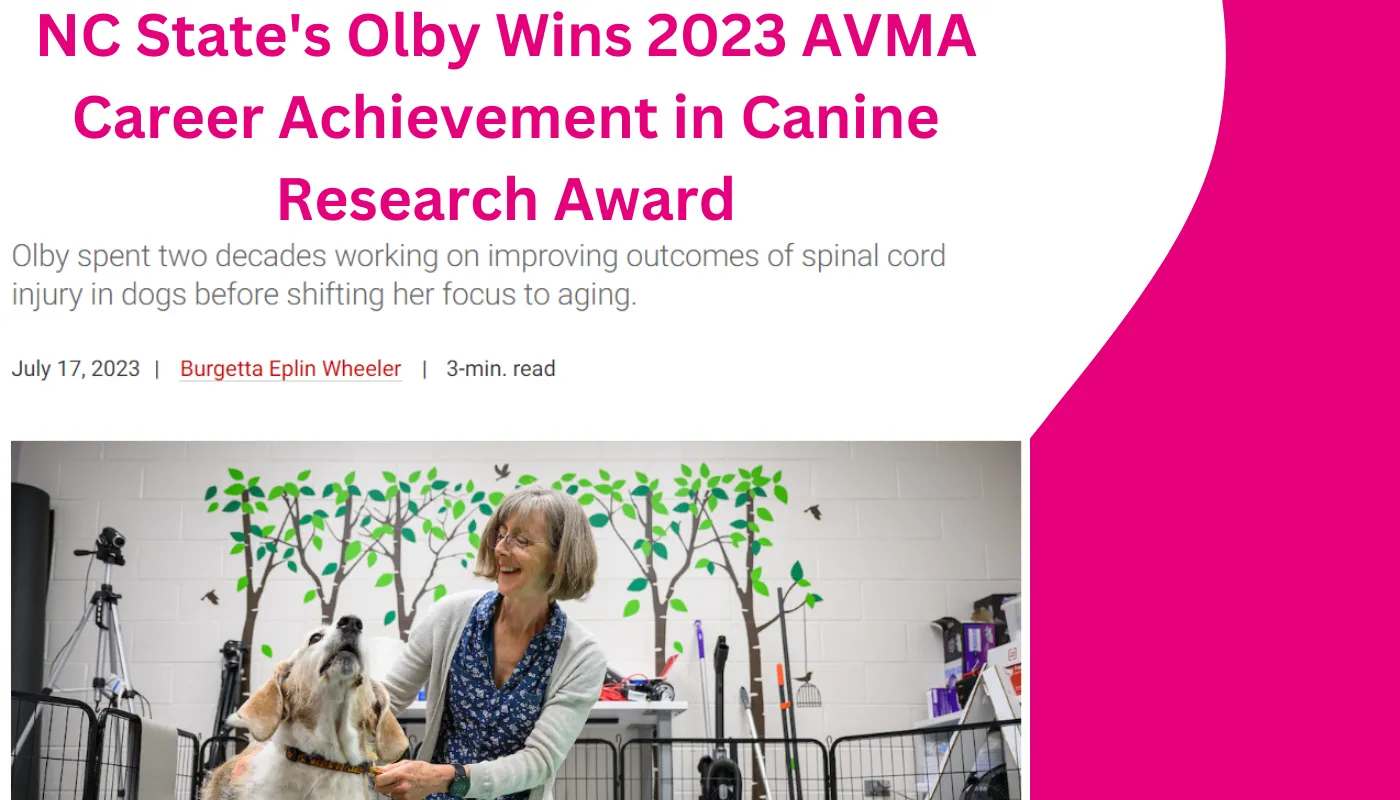 TriviumVet Blog Congratulations to NC State’s Olby as she Wins 2023